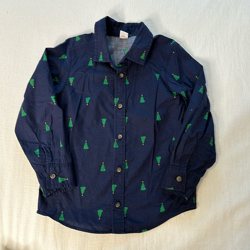 Navy Tree Button-down Shirt - Old Navy - Size 4T *Also have Size 5T sepa…